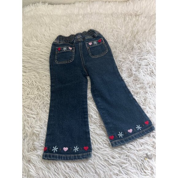 Gymboree Hearts Snowflakes Jeans 18-24 MOS  Winter Holiday - Picture 5 of 5
